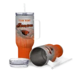 personalized oregon state beavers gradient dots orange curved tumbler best selling.webp