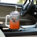 personalized oregon state beavers gradient dots orange curved tumbler best selling.webp