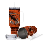 personalized oregon state beavers honey streaks orange curved tumbler best selling.webp