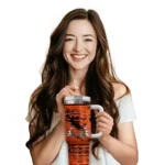personalized oregon state beavers honey streaks orange curved tumbler best selling.webp