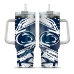 personalized penn state nittany lions abstract paths blue curved tumbler best selling.webp