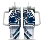 personalized penn state nittany lions arrow burst blue curved tumbler best selling.webp
