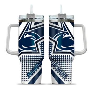 personalized penn state nittany lions arrow burst blue curved tumbler best selling.webp