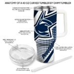 personalized penn state nittany lions arrow burst blue curved tumbler best selling.webp