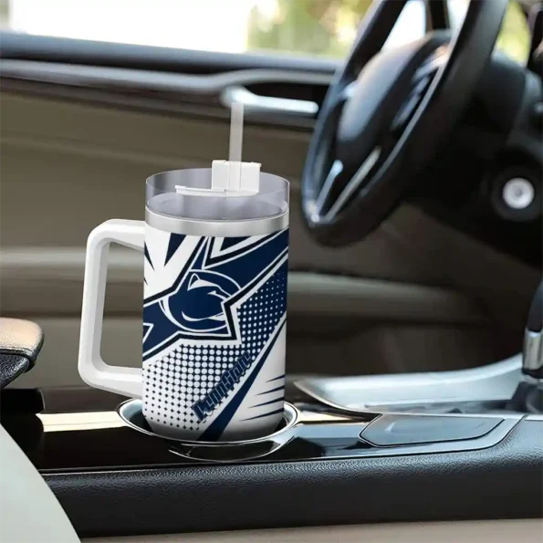 personalized penn state nittany lions arrow burst blue curved tumbler trendy.webp