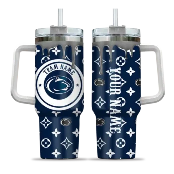 personalized penn state nittany lions bullseye drips blue curved tumbler best selling.webp