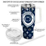 personalized penn state nittany lions bullseye drips blue curved tumbler best selling.webp