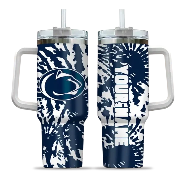 personalized penn state nittany lions burst swirl blue curved tumbler best selling.webp