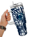 personalized penn state nittany lions burst swirl blue curved tumbler best selling.webp