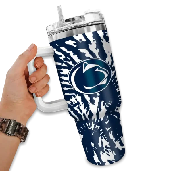 personalized penn state nittany lions burst swirl blue curved tumbler fashion forward.webp