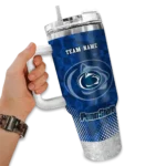 personalized penn state nittany lions geometric prism blue curved tumbler best selling.webp