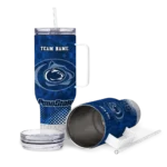 personalized penn state nittany lions geometric prism blue curved tumbler best selling.webp