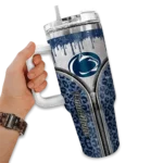 personalized penn state nittany lions leopard zipper blue curved tumbler best selling.webp