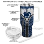 personalized penn state nittany lions leopard zipper blue curved tumbler best selling.webp