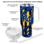 personalized pittsburgh panthers claw cut royal blue black curved tumbler best selling.webp
