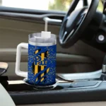 personalized pittsburgh panthers claw cut royal blue black curved tumbler best selling.webp