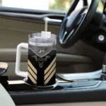 personalized purdue boilermakers arrow armor gold black curved tumbler best selling.webp