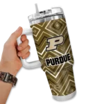personalized purdue boilermakers bold diamonds gold curved tumbler best selling.webp