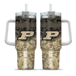 personalized purdue boilermakers chevron stripe gold curved tumbler best selling.webp