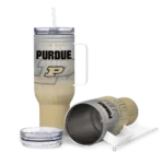 personalized purdue boilermakers gradient dots gold curved tumbler best selling.webp