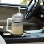 personalized purdue boilermakers gradient dots gold curved tumbler best selling.webp