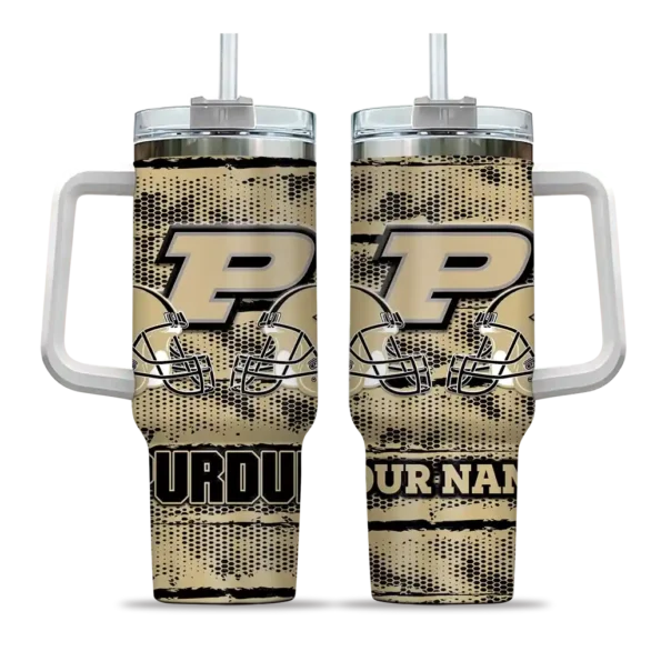 personalized purdue boilermakers honey streaks gold curved tumbler best selling.webp