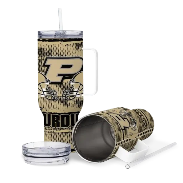 personalized purdue boilermakers honey streaks gold curved tumbler high quality.webp