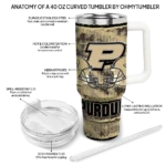 personalized purdue boilermakers honey streaks gold curved tumbler best selling.webp