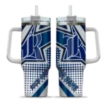 personalized rice owls arrow burst navy blue curved tumbler best selling.webp