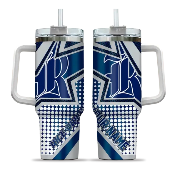 personalized rice owls arrow burst navy blue curved tumbler best selling.webp
