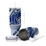 personalized rice owls arrow burst navy blue curved tumbler best selling.webp