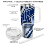 personalized rice owls arrow burst navy blue curved tumbler best selling.webp