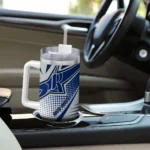 personalized rice owls arrow burst navy blue curved tumbler best selling.webp