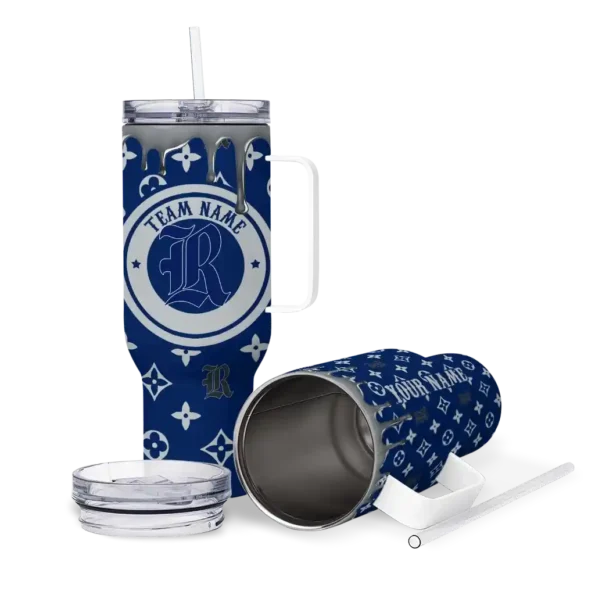 personalized rice owls bullseye drips navy blue curved tumbler high quality.webp