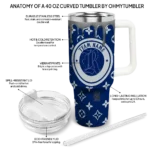 personalized rice owls bullseye drips navy blue curved tumbler best selling.webp