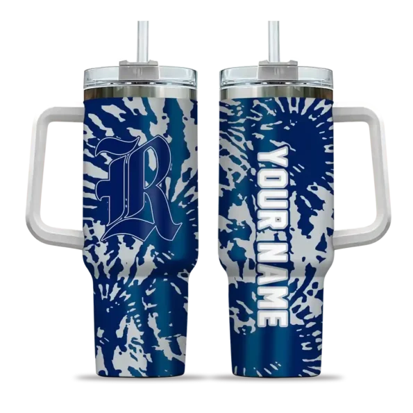 personalized rice owls burst swirl navy blue curved tumbler best selling.webp