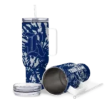 personalized rice owls burst swirl navy blue curved tumbler best selling.webp