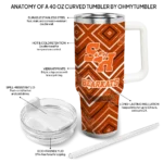 personalized sam houston bearkats bold diamonds orange curved tumbler best selling.webp
