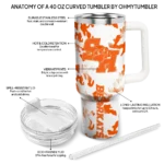 personalized sam houston bearkats camo mashup orange white curved tumbler best selling.webp