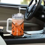 personalized sam houston bearkats chevron stripe orange curved tumbler best selling.webp