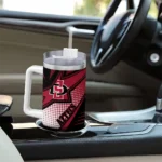 personalized san diego state aztecs arrow burst red curved tumbler best selling.webp
