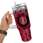 personalized san diego state aztecs bullseye drips red curved tumbler best selling.webp