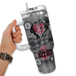 personalized san diego state aztecs superman shield red gray curved tumbler best selling.webp