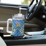personalized san jose state spartans chevron angle blue curved tumbler best selling.webp