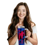 personalized smu mustangs claw cut blue black curved tumbler best selling.webp