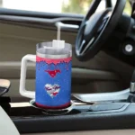 personalized smu mustangs heart helmet motif blue curved tumbler best selling.webp