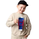 personalized smu mustangs hexagon armor blue curved tumbler best selling.webp
