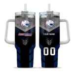 personalized south alabama jaguars arrow armor blue black curved tumbler best selling.webp
