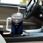 personalized south alabama jaguars arrow armor blue black curved tumbler best selling.webp