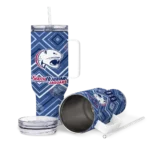 personalized south alabama jaguars bold diamonds blue curved tumbler best selling.webp